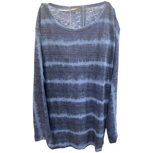 Nally & Millie Blue Nautical Relaxed Long Sleeve Crew Neck Sweatshirt Coverup